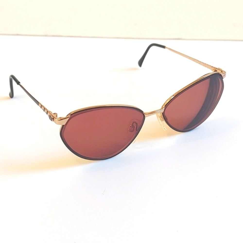 Valentino Ladies RX Sunglasses Beautiful Gold Frame With Black Trim